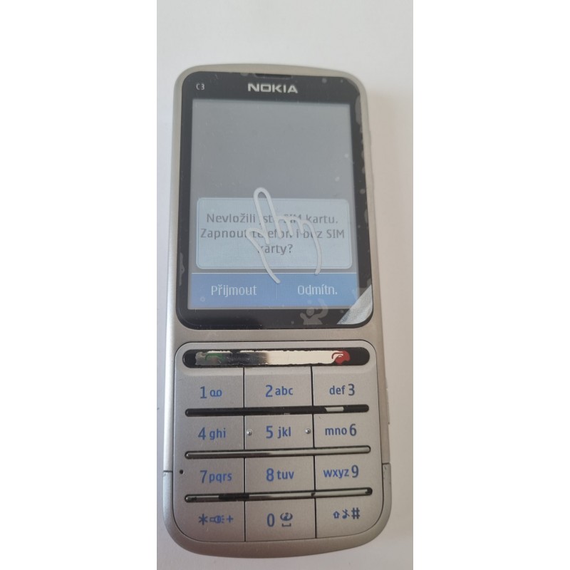 Nokia C3-01 Silver, NOVÝ DOTYK